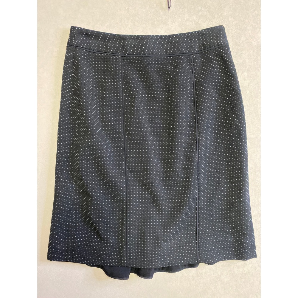 White House Black Market Black Polka Dot Pencil Skirt Size 2 Business Skirt
